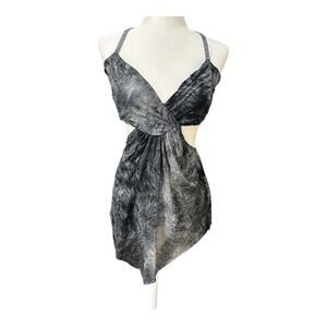 Y2K sexy rave animal print cut out dress sz small